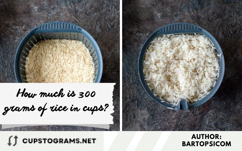 How much is 300 grams of rice in cups?