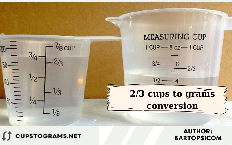 2/3 cups to grams conversion
