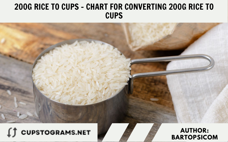 200g rice to cups - Chart for converting 200g rice to cups