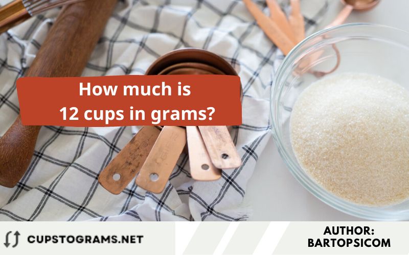 How much is 12 cups in grams?