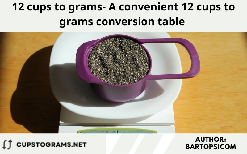 12 cups to grams- A convenient 12 cups to grams conversion table 
