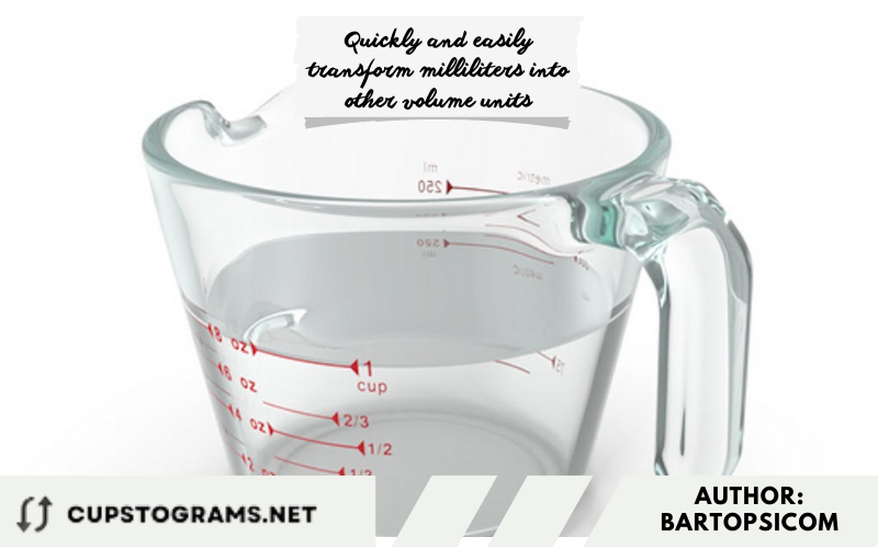 Quickly and easily transform milliliters into other volume units