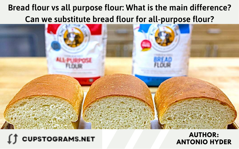 Bread flour vs all purpose flour What is the main difference Can we substitute bread flour for all-purpose flour?