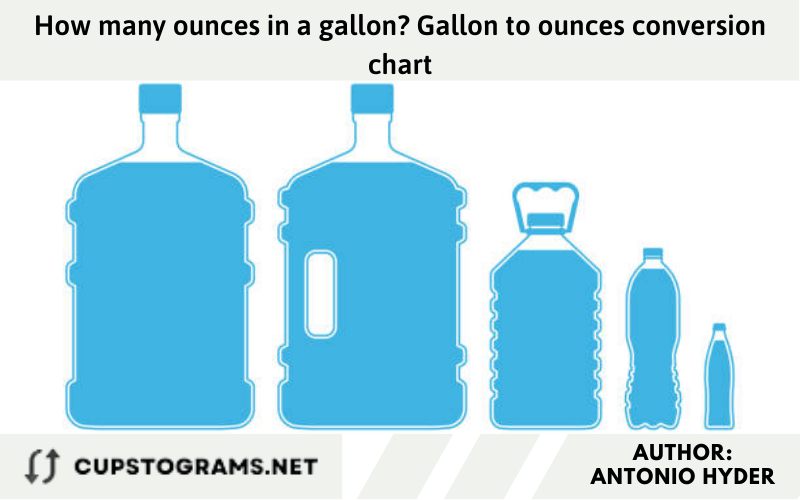 How many ounces in a gallon? Gallon to ounces conversion chart
