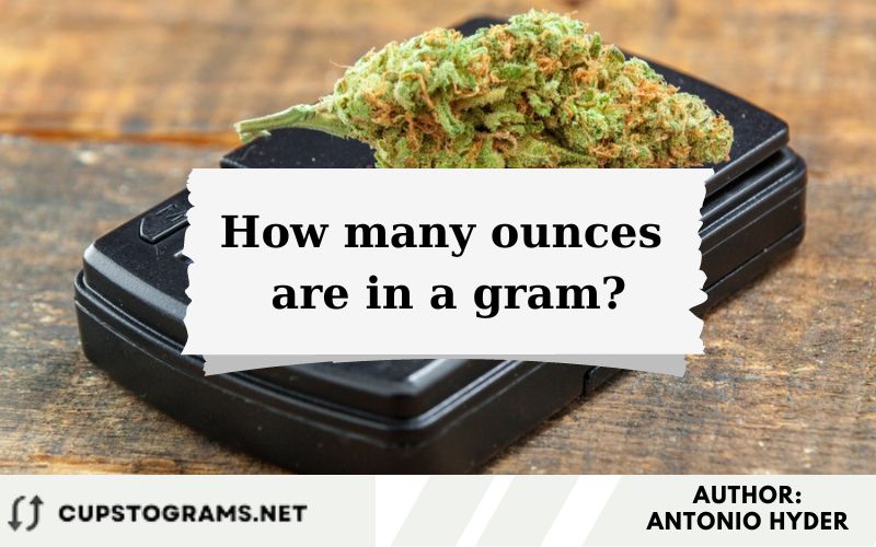How many ounces are in a gram?