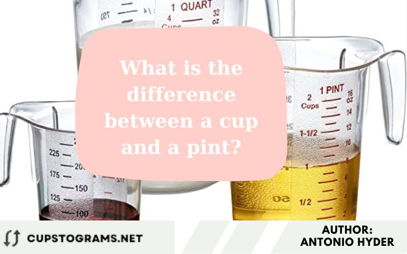 What is the difference between a cup and a pint?