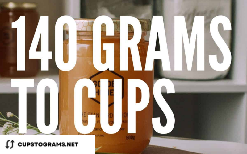 Formula to convert 140g to cups in a few ways