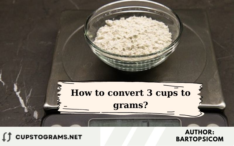 How to convert 3 cups to grams?