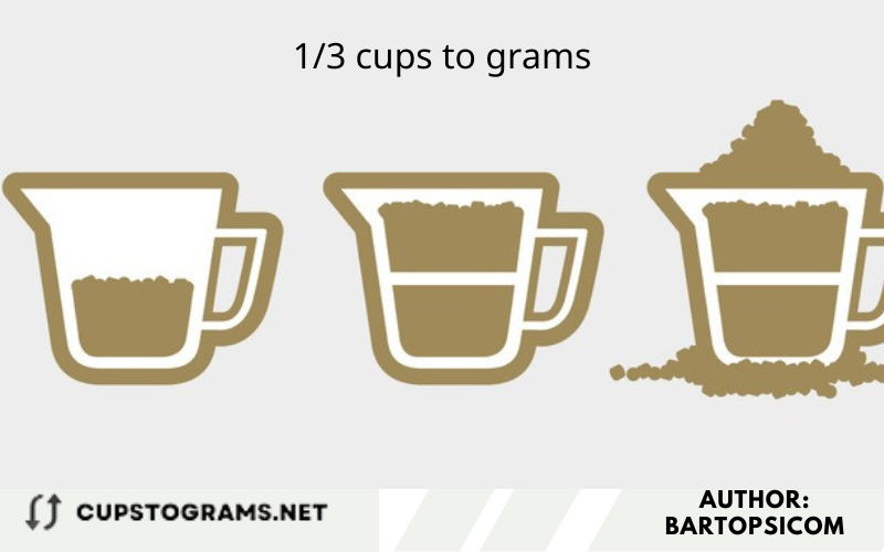 1/3 cups to grams