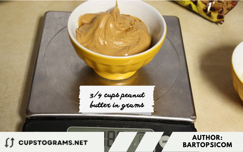 3/4 cups peanut butter in grams