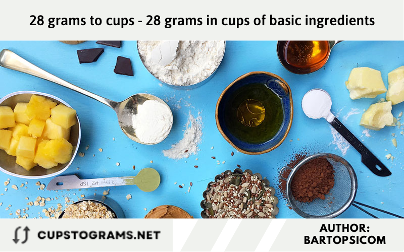 28 grams to cups - 28 grams in cups of basic ingredients