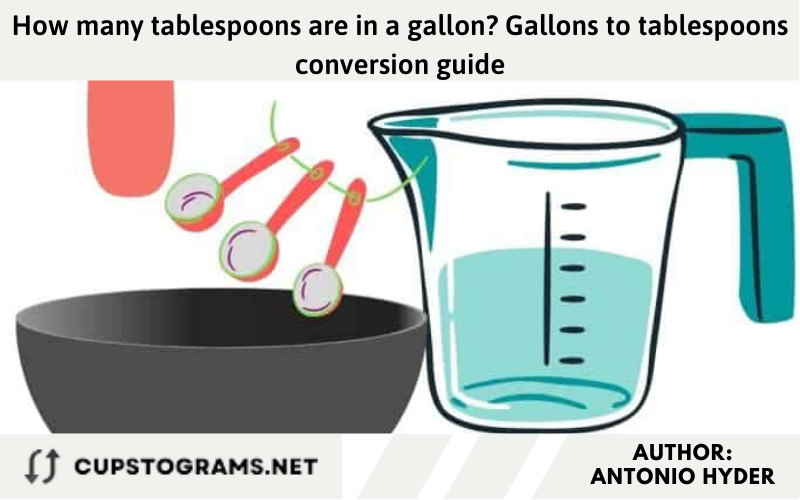 How many tablespoons are in a gallon? Gallons to tablespoons conversion guide