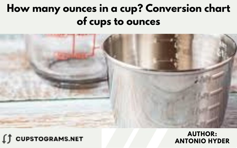 How many ounces in a cup? Conversion chart of cups to ounces