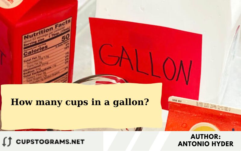 How many cups in a gallon?
