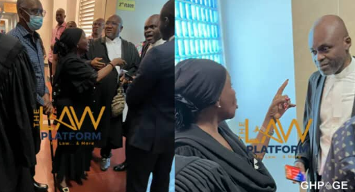 PHOTOS: Cecilia Dapaah clashes with Lawyer Martin Kpebu after court hearing