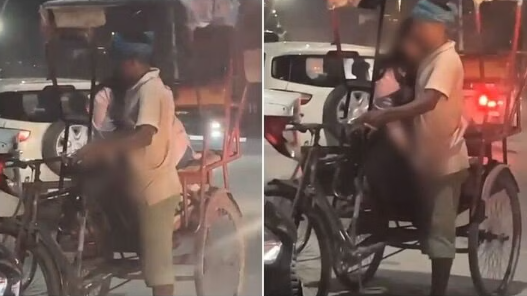 WATCH: Rickshaw Puller Viral Video Girl Delhi Woman Twitter