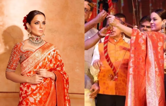 Actor Kangana Ranaut becomes first woman to perform Ravan Dahan at Lav Kush Ramlila